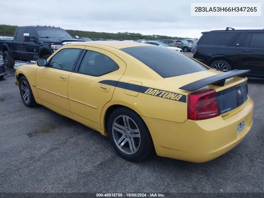 2006 Dodge Charger Rt VIN: 2B3LA53H66H347265 Lot: 40515750