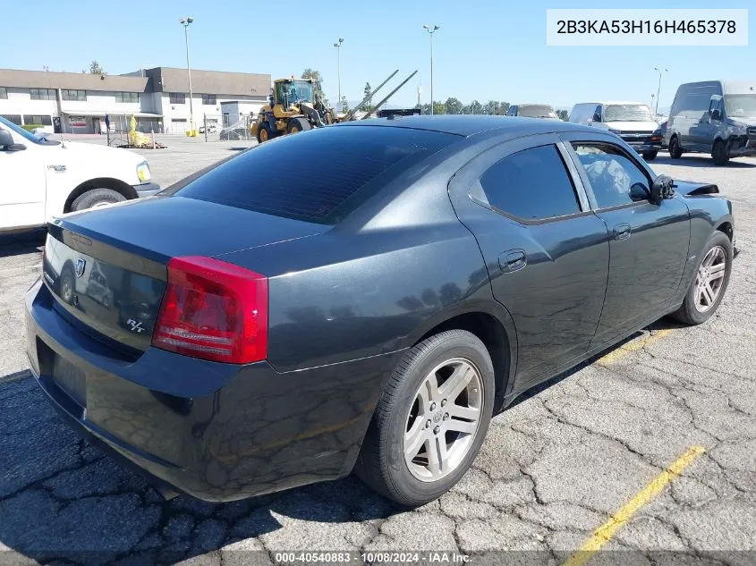 2006 Dodge Charger Rt VIN: 2B3KA53H16H465378 Lot: 40540883