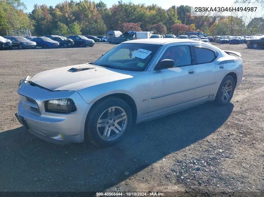 2006 Dodge Charger VIN: 2B3KA43G46H494987 Lot: 40568444