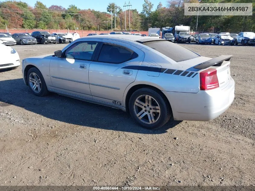 2006 Dodge Charger VIN: 2B3KA43G46H494987 Lot: 40568444