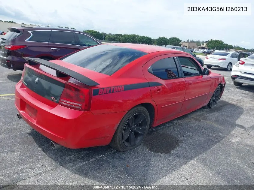 2006 Dodge Charger VIN: 2B3KA43G56H260213 Lot: 40607572