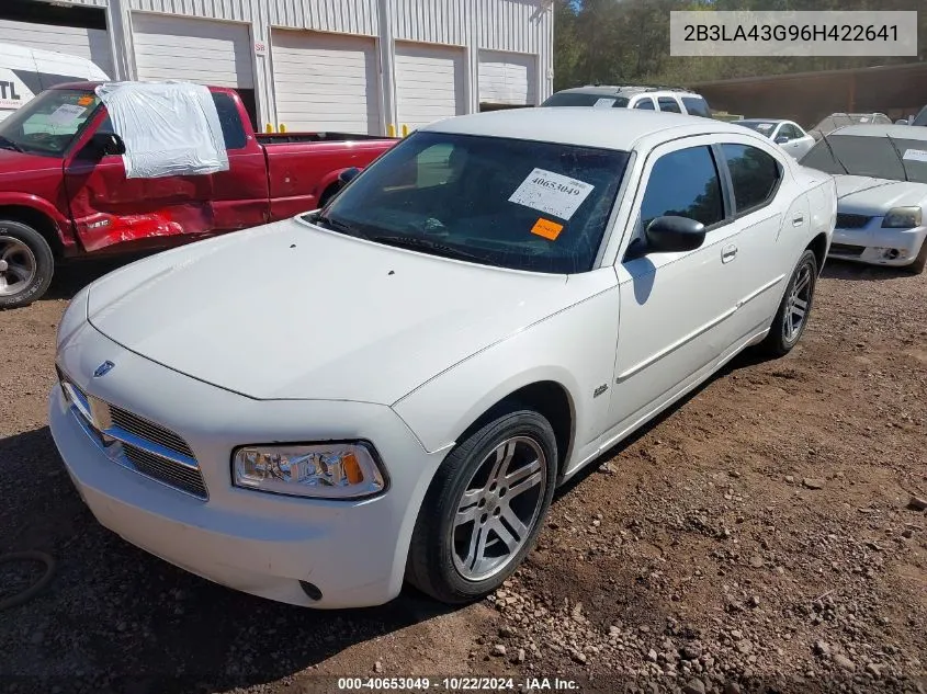 2006 Dodge Charger VIN: 2B3LA43G96H422641 Lot: 40653049