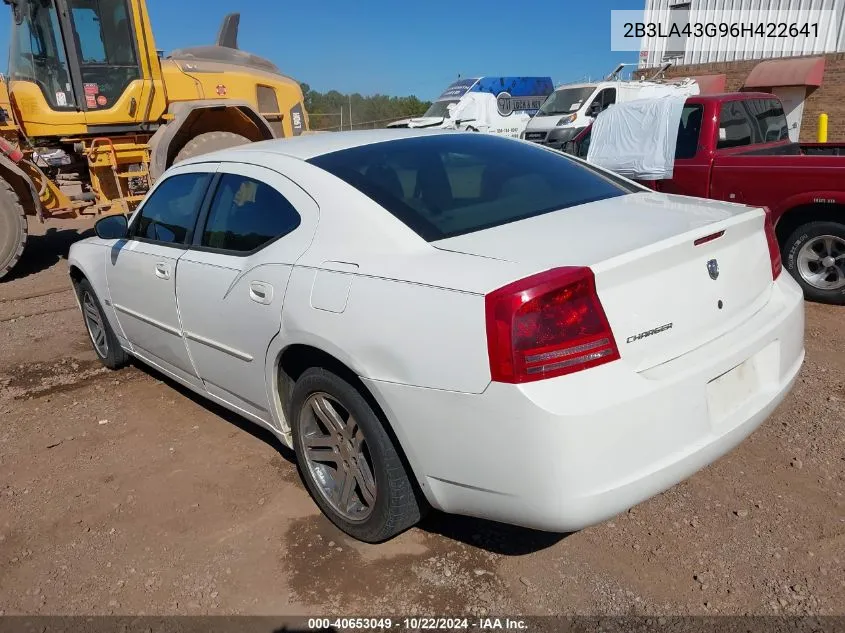 2006 Dodge Charger VIN: 2B3LA43G96H422641 Lot: 40653049