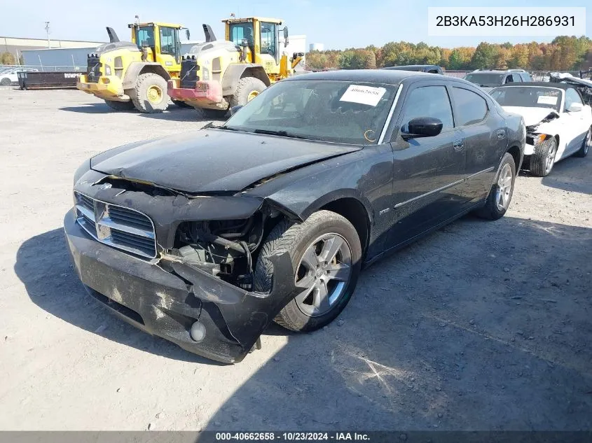 2006 Dodge Charger Rt VIN: 2B3KA53H26H286931 Lot: 40662658