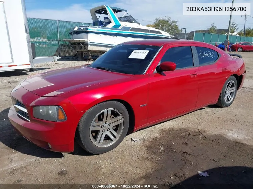 2006 Dodge Charger Rt VIN: 2B3KA53H96H256700 Lot: 40666367