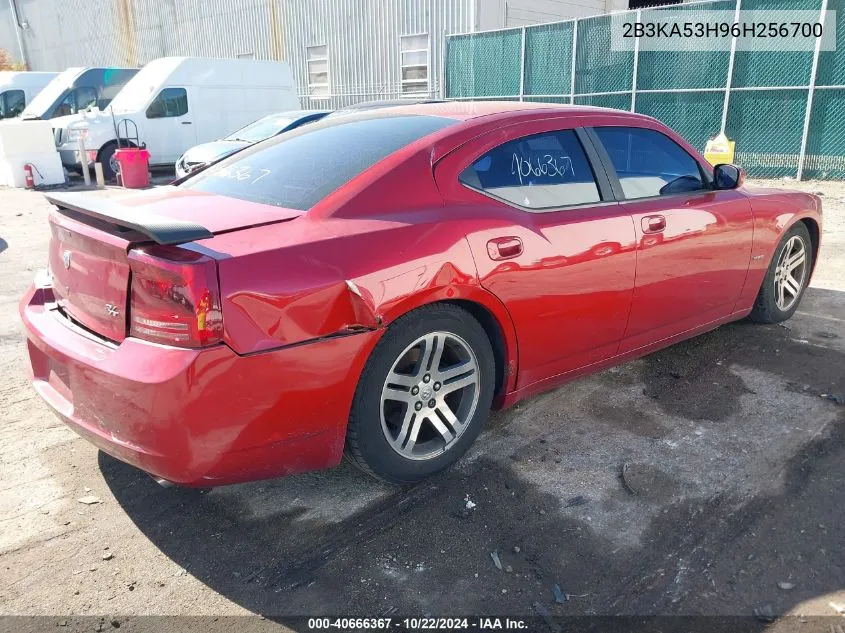 2006 Dodge Charger Rt VIN: 2B3KA53H96H256700 Lot: 40666367