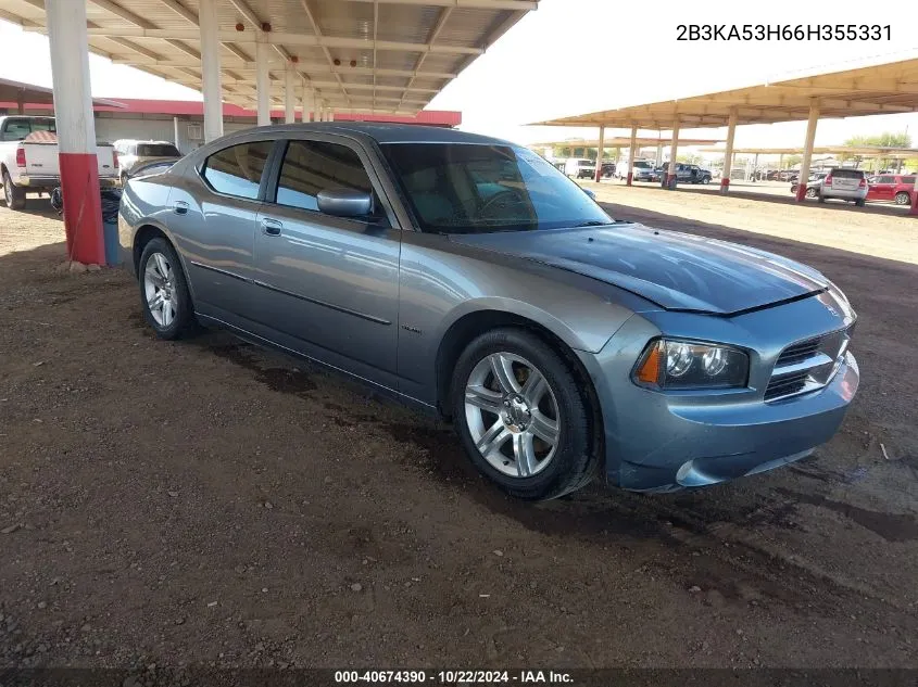 2006 Dodge Charger Rt VIN: 2B3KA53H66H355331 Lot: 40674390