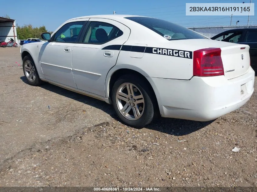 2006 Dodge Charger VIN: 2B3KA43R16H191165 Lot: 40686361