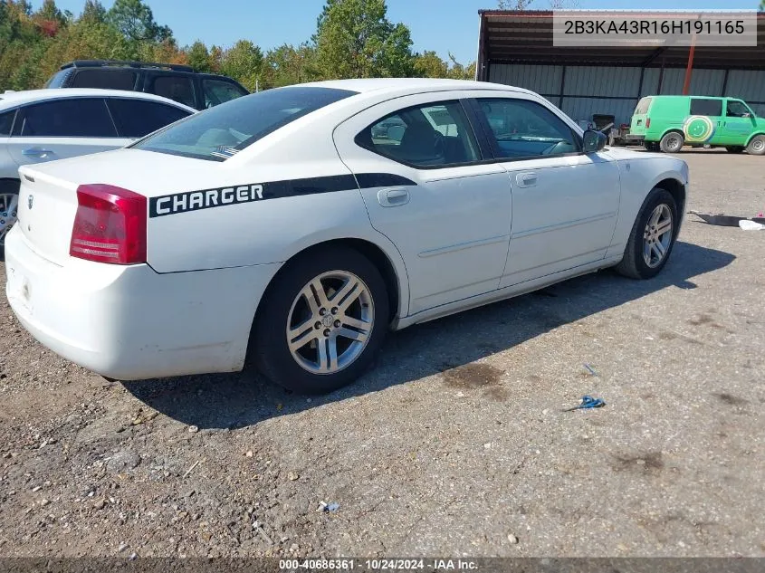 2006 Dodge Charger VIN: 2B3KA43R16H191165 Lot: 40686361