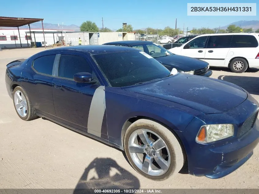 2006 Dodge Charger Rt VIN: 2B3KA53H36H431331 Lot: 40692305