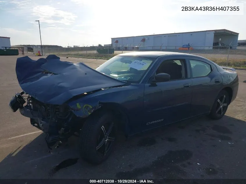 2006 Dodge Charger VIN: 2B3KA43R36H407355 Lot: 40712038