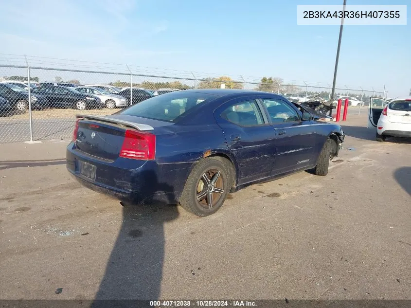 2006 Dodge Charger VIN: 2B3KA43R36H407355 Lot: 40712038