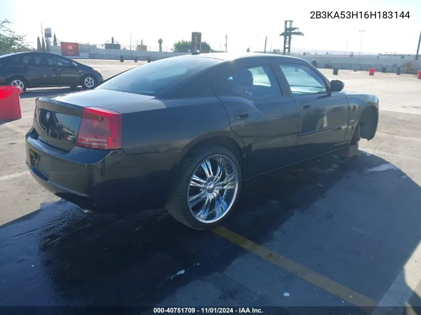 2006 Dodge Charger Rt VIN: 2B3KA53H16H183144 Lot: 40751709