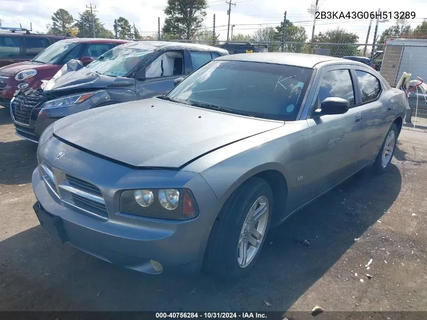 2006 Dodge Charger VIN: 2B3KA43G06H513289 Lot: 40756284