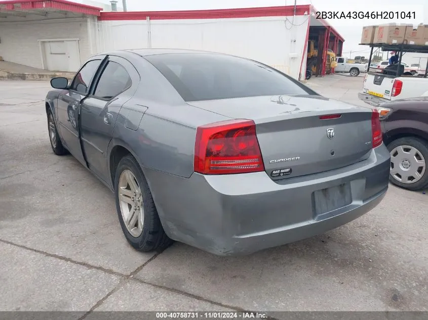 2006 Dodge Charger VIN: 2B3KA43G46H201041 Lot: 40758731