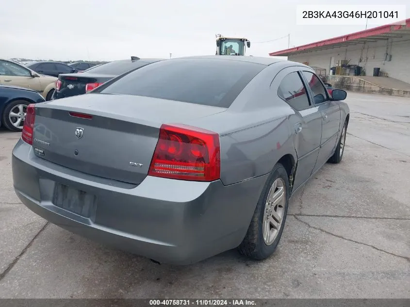 2006 Dodge Charger VIN: 2B3KA43G46H201041 Lot: 40758731