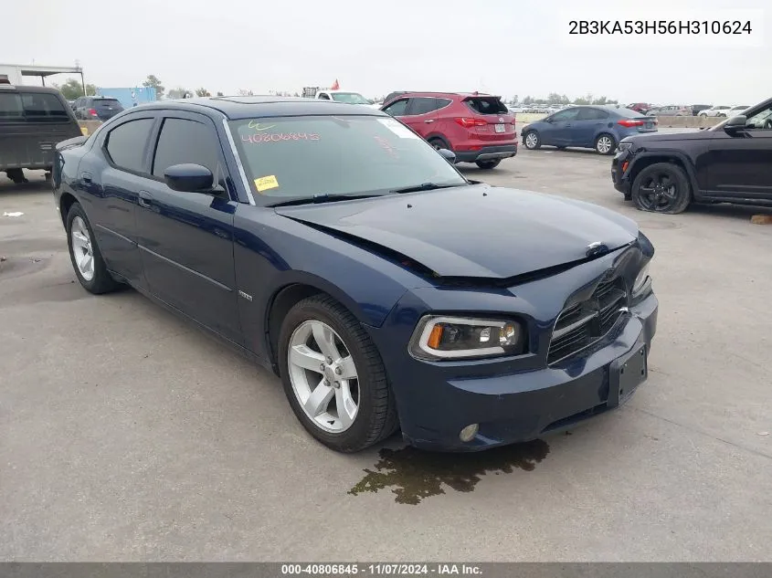 2006 Dodge Charger Rt VIN: 2B3KA53H56H310624 Lot: 40806845