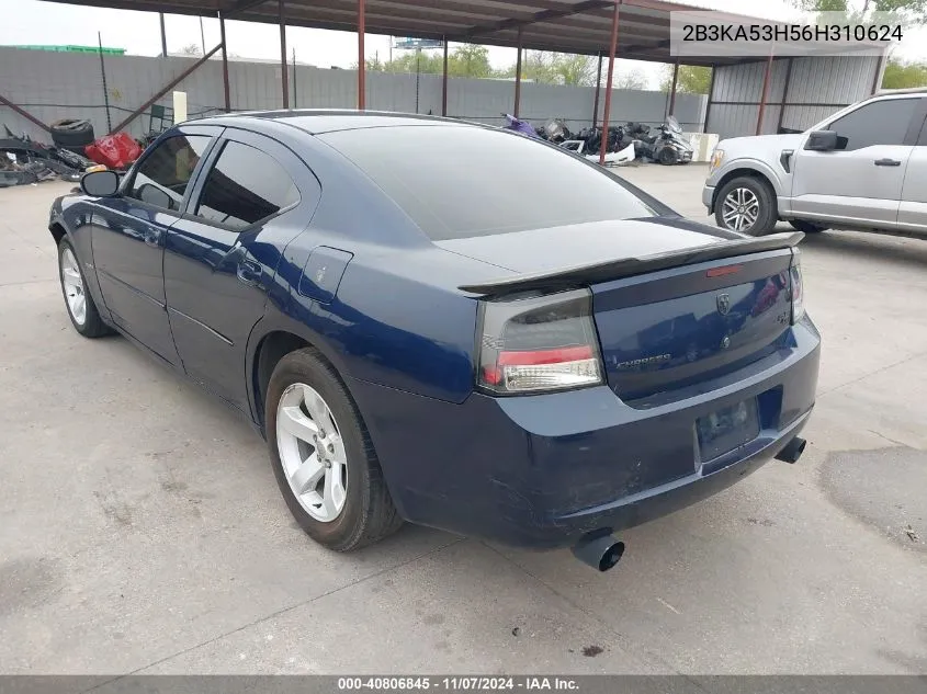 2006 Dodge Charger Rt VIN: 2B3KA53H56H310624 Lot: 40806845