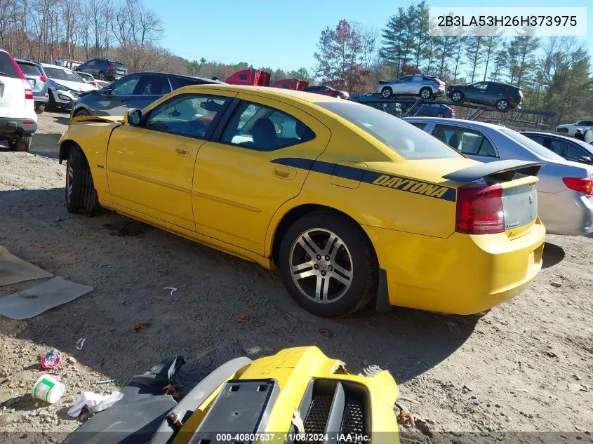 2006 Dodge Charger Rt VIN: 2B3LA53H26H373975 Lot: 40807537