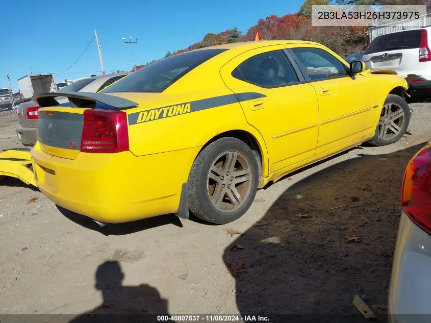 2006 Dodge Charger Rt VIN: 2B3LA53H26H373975 Lot: 40807537