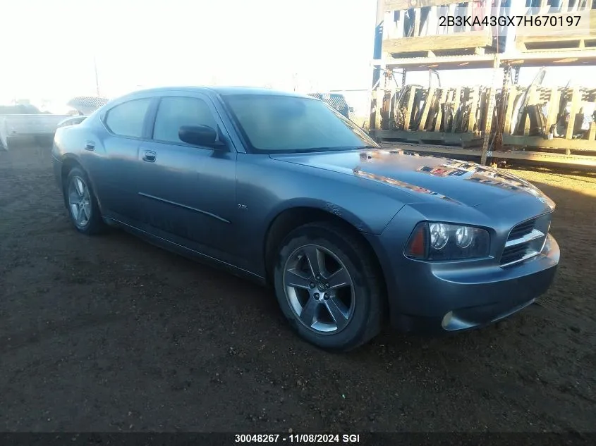 2B3KA43GX7H670197 2007 Dodge Charger Se/Sxt