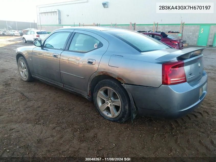 2B3KA43GX7H670197 2007 Dodge Charger Se/Sxt