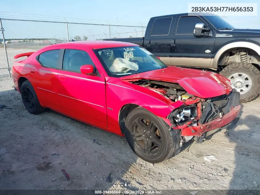 2007 Dodge Charger Rt VIN: 2B3KA53H77H656353 Lot: 39495568