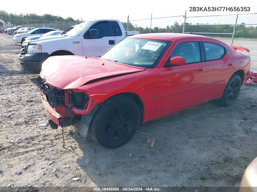 2007 Dodge Charger Rt VIN: 2B3KA53H77H656353 Lot: 39495568