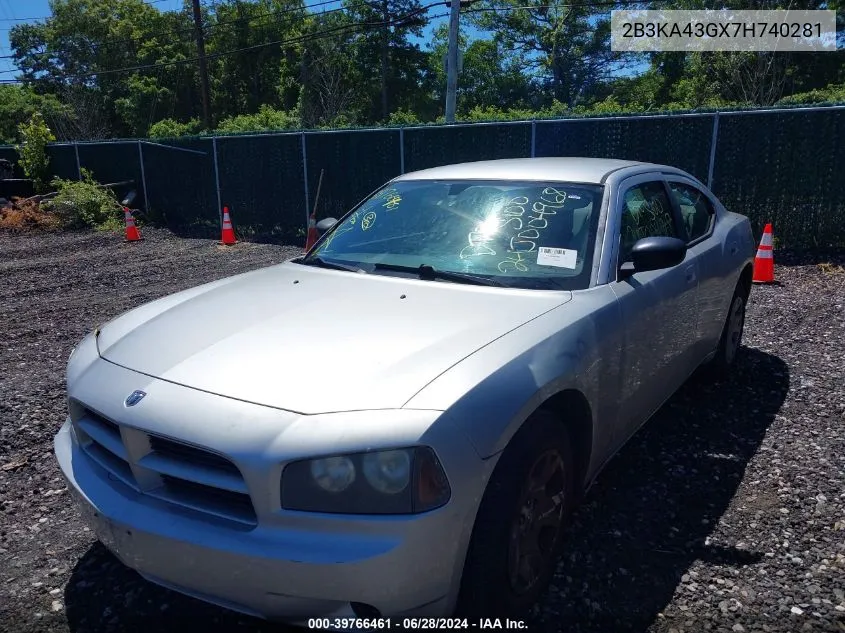 2007 Dodge Charger VIN: 2B3KA43GX7H740281 Lot: 39766461