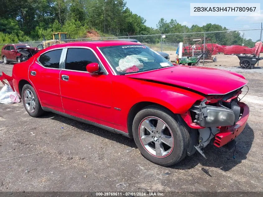 2007 Dodge Charger Rt VIN: 2B3KA53H47H780967 Lot: 39769611