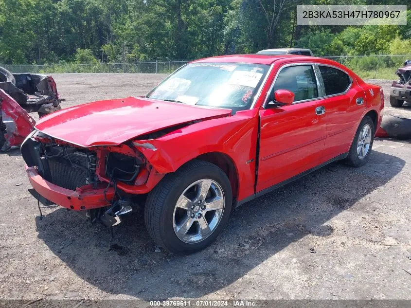 2007 Dodge Charger Rt VIN: 2B3KA53H47H780967 Lot: 39769611