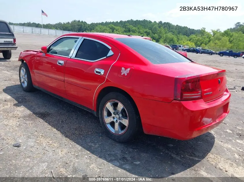 2007 Dodge Charger Rt VIN: 2B3KA53H47H780967 Lot: 39769611