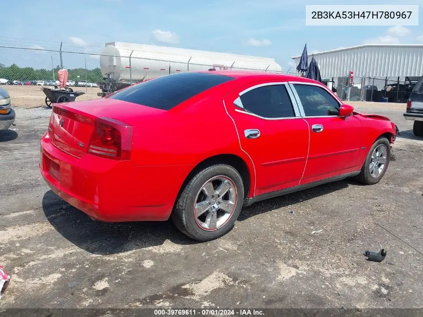 2007 Dodge Charger Rt VIN: 2B3KA53H47H780967 Lot: 39769611