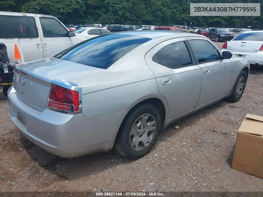 2007 Dodge Charger VIN: 2B3KA43G87H779595 Lot: 39821144