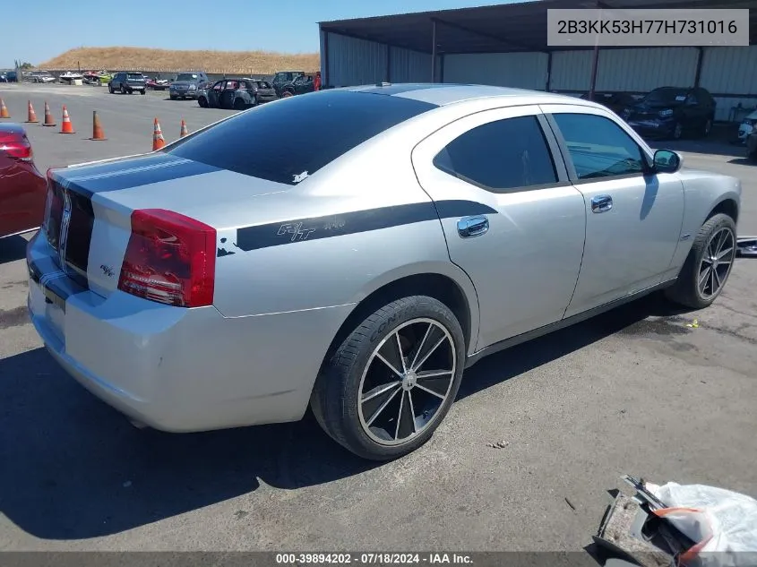 2007 Dodge Charger Rt VIN: 2B3KK53H77H731016 Lot: 39894202