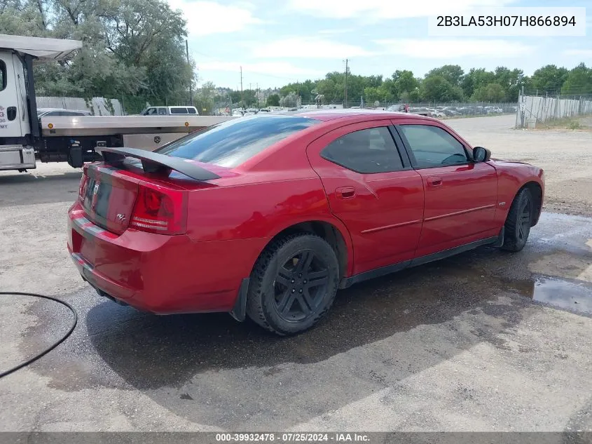 2007 Dodge Charger Rt VIN: 2B3LA53H07H866894 Lot: 39932478