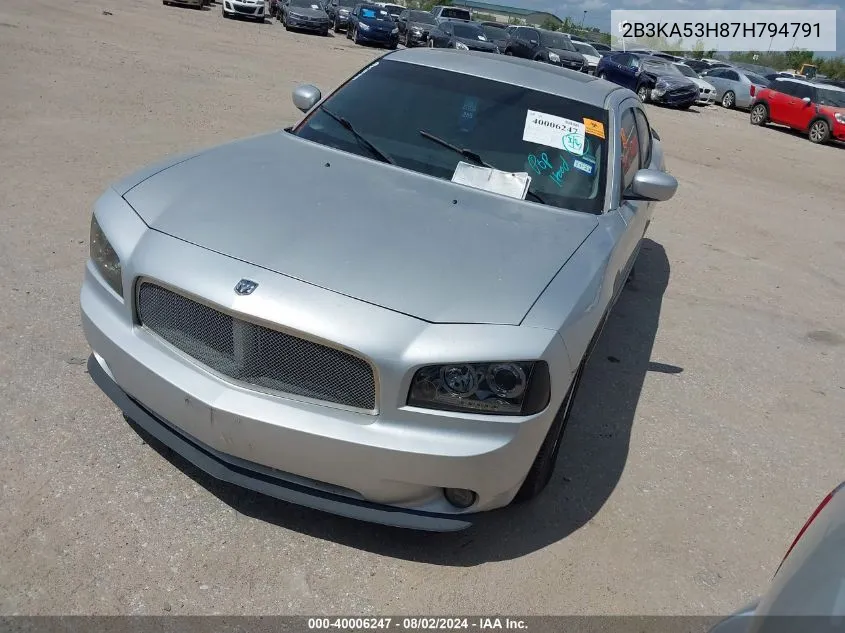 2B3KA53H87H794791 2007 Dodge Charger Rt