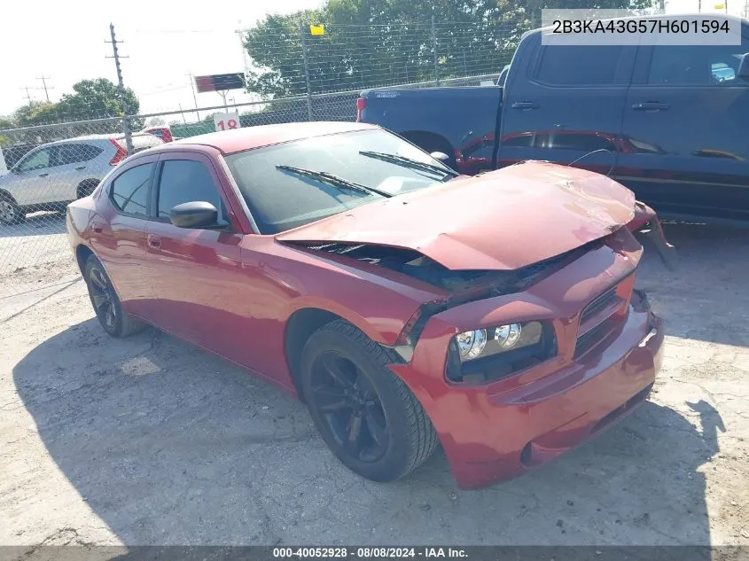 2007 Dodge Charger VIN: 2B3KA43G57H601594 Lot: 40052928