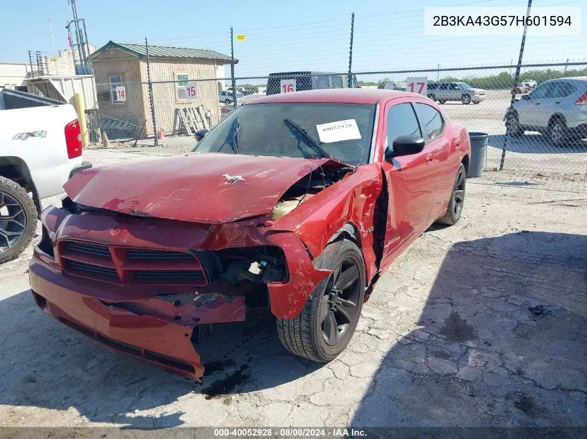 2007 Dodge Charger VIN: 2B3KA43G57H601594 Lot: 40052928