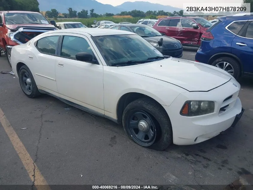 2007 Dodge Charger VIN: 2B3KA43H07H878209 Lot: 40069216