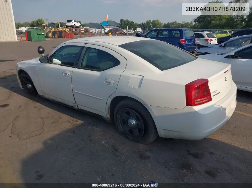 2007 Dodge Charger VIN: 2B3KA43H07H878209 Lot: 40069216