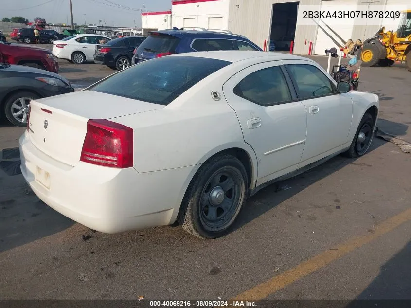 2007 Dodge Charger VIN: 2B3KA43H07H878209 Lot: 40069216