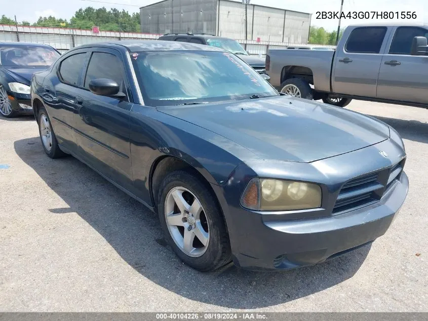 2007 Dodge Charger VIN: 2B3KA43G07H801556 Lot: 40104226