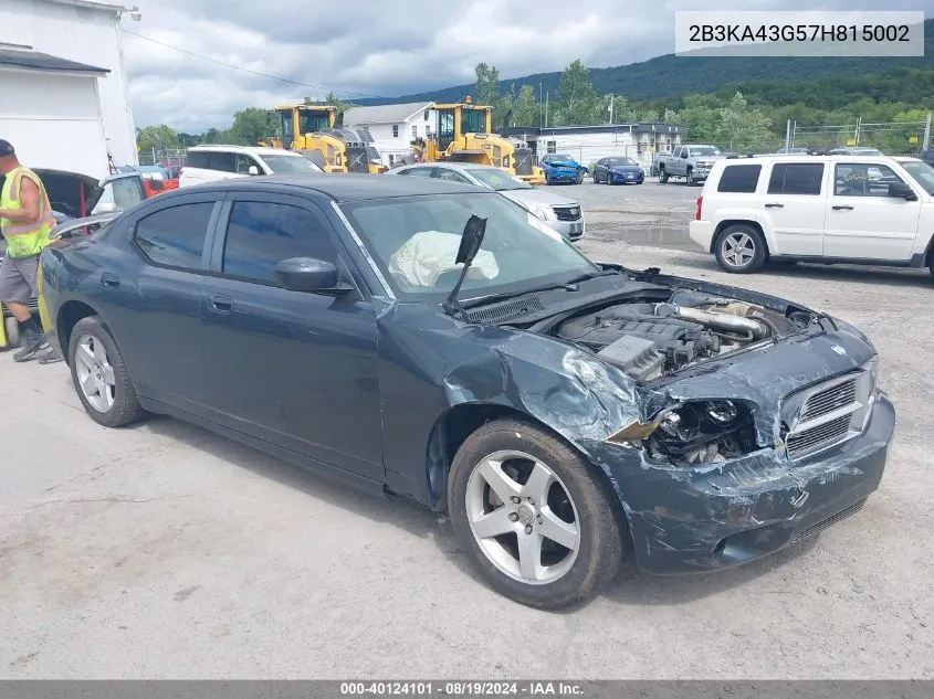 2007 Dodge Charger VIN: 2B3KA43G57H815002 Lot: 40124101