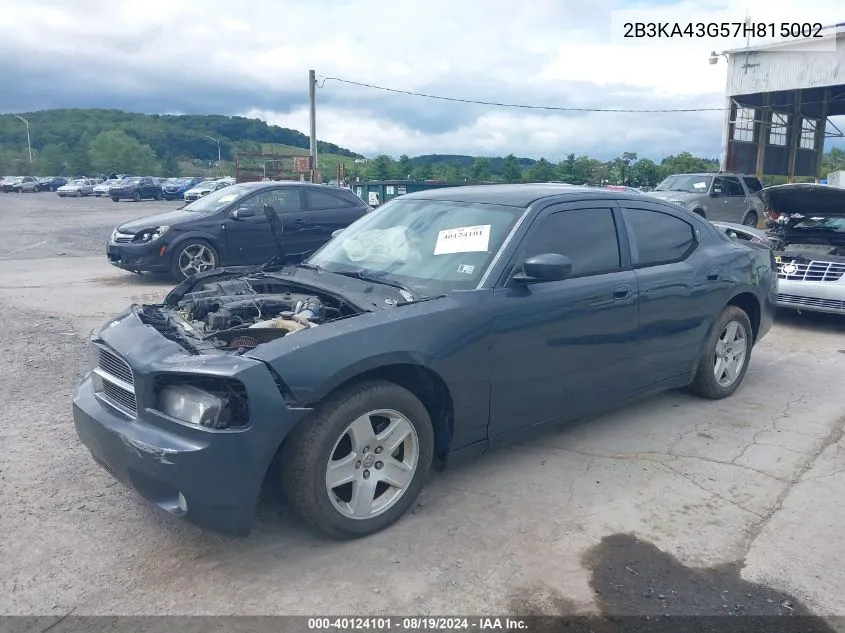 2007 Dodge Charger VIN: 2B3KA43G57H815002 Lot: 40124101