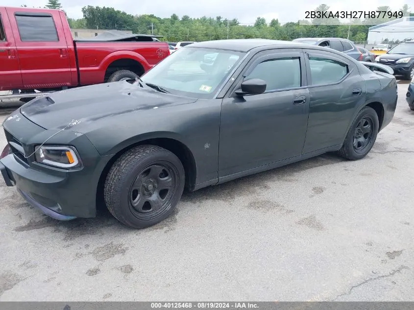 2007 Dodge Charger VIN: 2B3KA43H27H877949 Lot: 40125468