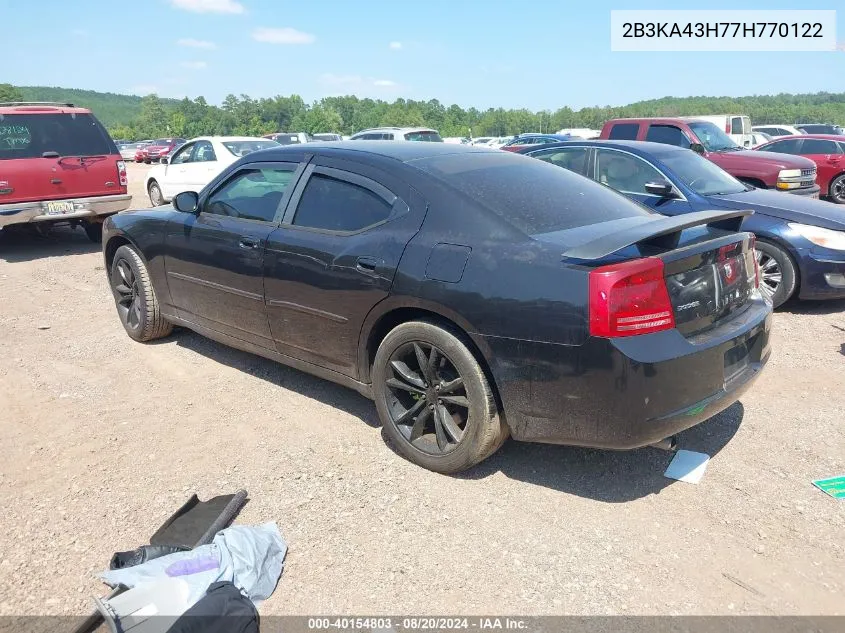 2007 Dodge Charger VIN: 2B3KA43H77H770122 Lot: 40154803