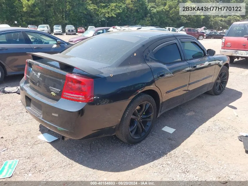 2007 Dodge Charger VIN: 2B3KA43H77H770122 Lot: 40154803