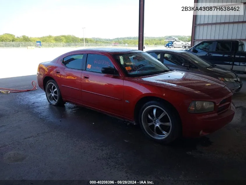 2007 Dodge Charger VIN: 2B3KA43G87H638462 Lot: 40208396