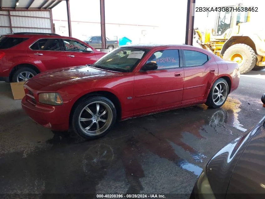 2007 Dodge Charger VIN: 2B3KA43G87H638462 Lot: 40208396